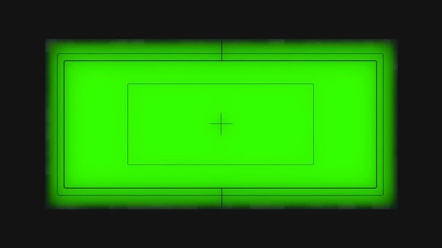 Digital futuristic glitching binocular view over green V1
