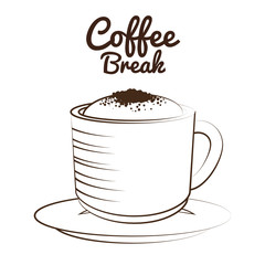 delicious coffee break icon vector illustration design
