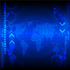 circle and arrow abstract image,  illustration