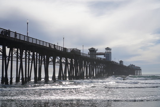 Fototapeta pier in carslbad