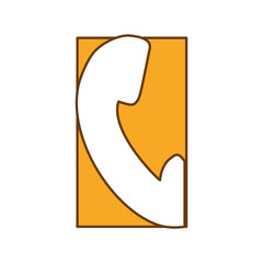 Yellow smartphone symbol phone image, vector illustration icon