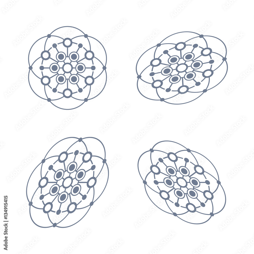 Poster Abstract science vector icon. Communication. 