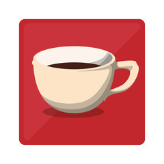 Color cup coffee icon image, vector illustration