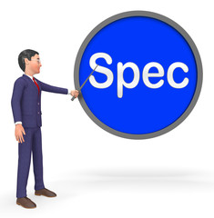 Spec Sign Meaning Details Digital 3d Rendering