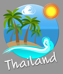 Fototapeta na wymiar Thailand Holiday Means Summer Time In Asia