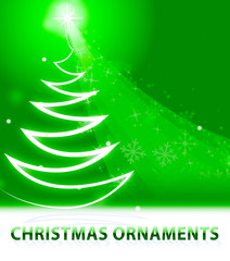 Christmas Ornaments Means Xmas Decor 3d Illustration
