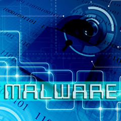 Malware Padlock Shows Spyware Infection 3d Rendering