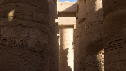 Columns in ancient temple of Egypt