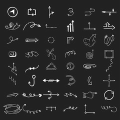 Vector illustration of arrow icons.
