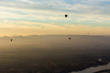 Balloon flight in Luxor, beautiful view from sky