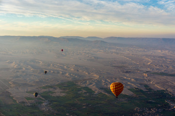 Balloon flight in Luxor, beautiful view from sky
