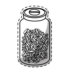 Figure Glass coffee bottle design image,vector illustration