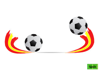 Soccer ball up and down ,spain flag.