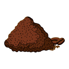 Color coffee mountain icon design, vector illustration