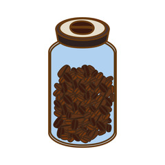 Brown Glass coffee bottle design image,vector illustration