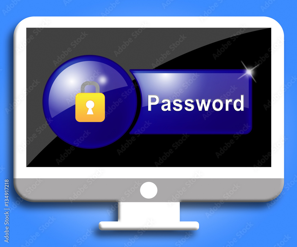Poster computer password shows sign in and account