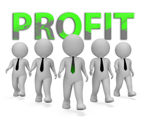 Profit Businessmen Means Earnings Growth 3d Rendering