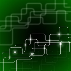 Obraz premium Green Lines Background Showing Telecommunications And Data Pathw