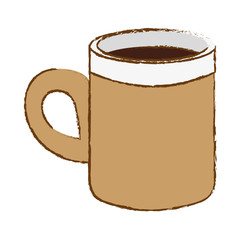 Beige coffee cuppa design image, vector illustration