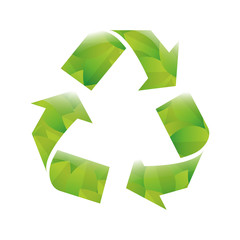 Obraz premium Green environmental care signal icon, vector illustration
