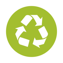 Green signal recycle environment care, vector illustration