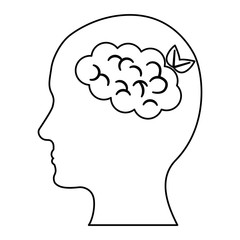 Silhouette eco think image design, vector illustration