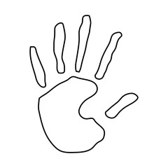 Silhouette hand design icon image, vector illustration