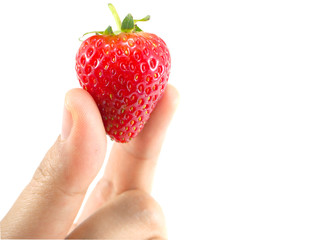 Obraz premium Strawberry on hand 