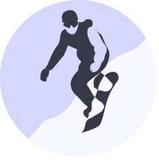 Extreme winter snowboarder