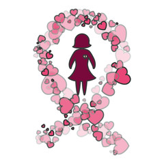ribbon breast cancer awarenes related icons image vector illustration design 
