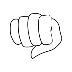 fist hand icon image vector illustration design 