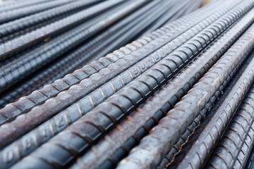 Reinforcing Steel Bar background, Rebar for concrete construction work