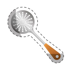 skimmer kitchen supplies icon image vector illustration design 