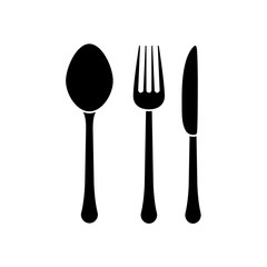 spoon knife fork cutlery icon image vector illustration design 