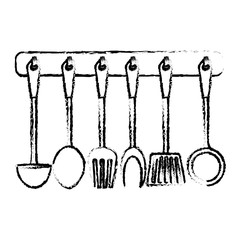 assorted kitchen supplies icon image vector illustration design 