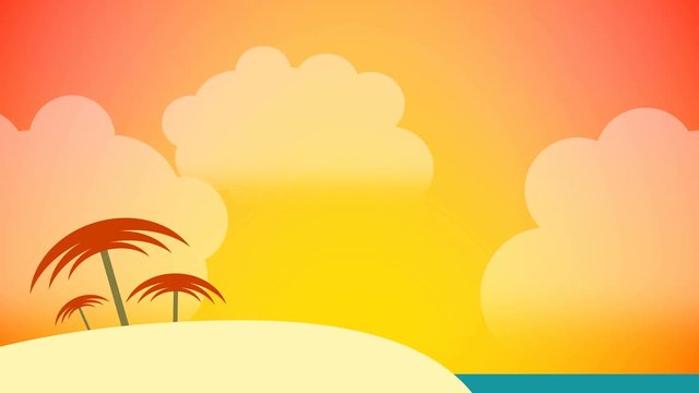 Flat Vector Loopable Summer Background version 3