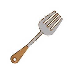 carving fork kitchen supplies icon image vector illustration design 