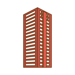 monochrome city building icon image vector illustration design 