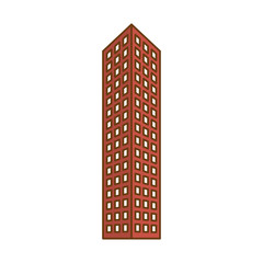 monochrome city building icon image vector illustration design 