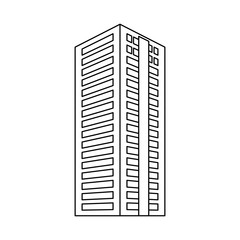city building icon image simple black line  vector illustration design 