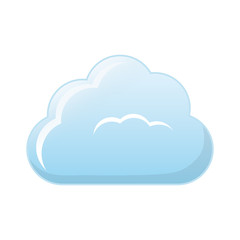 single fluffy cloud icon image vector illustration design 