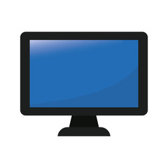 Fototapeta premium computer frontview icon image vector illustration design 