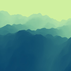 Mountain Landscape. Mountainous Terrain. Abstract Background.