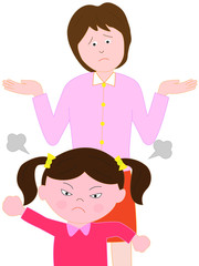 怒った子供に困っている親