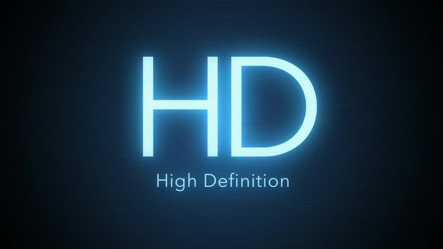 Video Resolution Text - HD High Definition