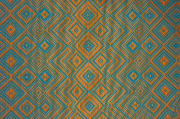 Colorful thai silk handcraft peruvian style rug surface close up More this motif & more textiles...