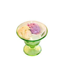 Beautiful ice cream dessert