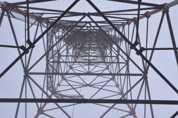 Giant transmission tower