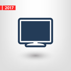 Monitor  icon, vector illustration. Flat design style