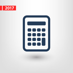 calculator icon, vector illustration. Flat design style